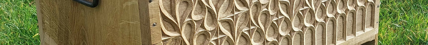 Carved Oak Chest by Alison Hugh Milton